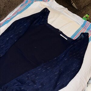 Rare Editions Navy Blue Girls Casual Dress